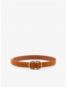 PCJuva Suede Jeans Belt Cognac