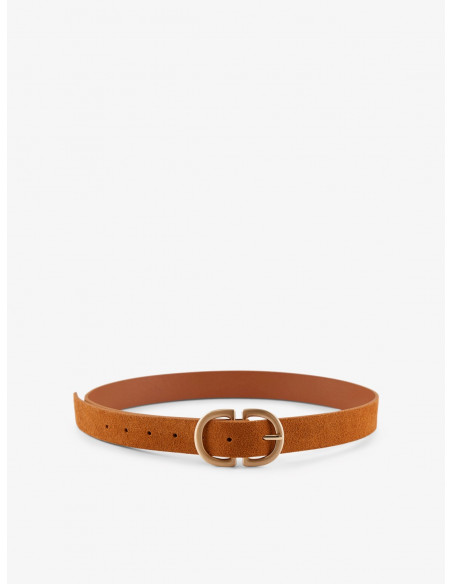 PCJuva Suede Jeans Belt Cognac
