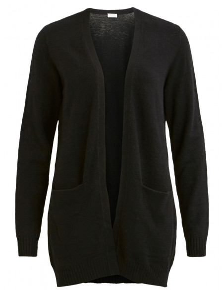 Viril Open Knit Cardigan Black