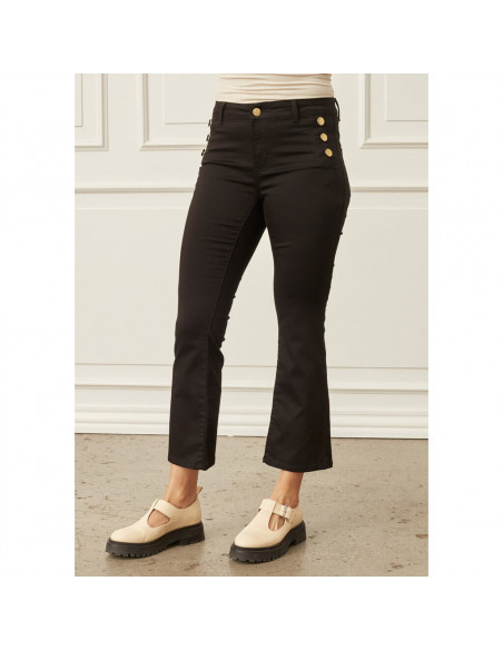 Lido Button Jeans | Black