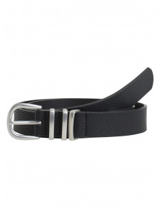 PCLea Jeans Belt | Svart/Silver