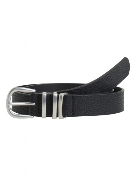 PCLea Jeans Belt | Svart/Silver
