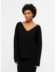ObjReynard v-neck Pullover | Black