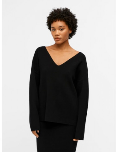 ObjReynard v-neck Pullover | Black