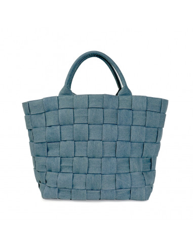 Braided Strap Shopper | Blue