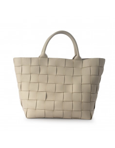 Braided Strap Shopper | Grey