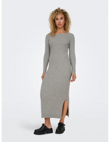 OnlKatia Boatneck Dress | Med Grey