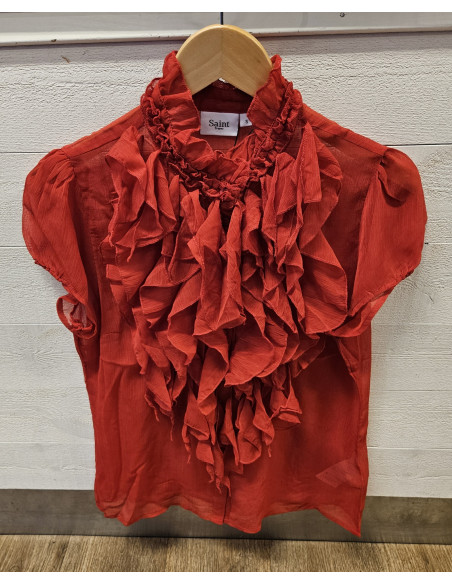 LiljaSZ Crinkle Shirt | Red