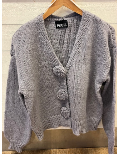 PcFatima Cardigan | Grey