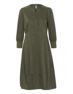 CuAntoinett 3/4 Sleeve Dress | Olive 2
