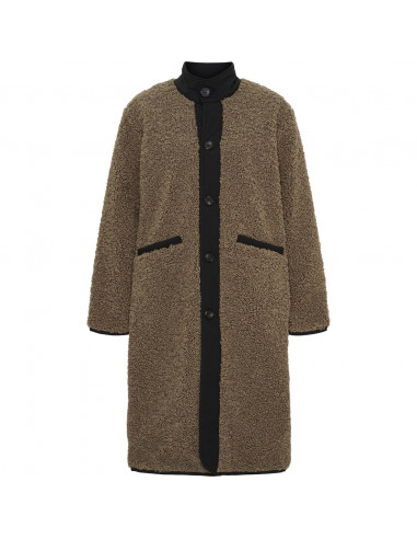 Jenka Reversible Coat | Taupe