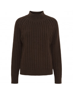 Gwen Highneck Pullover | Brown