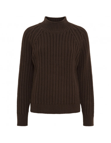 Gwen Highneck Pullover | Brown