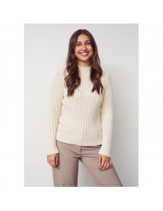 Gwen Highneck Pullover | White