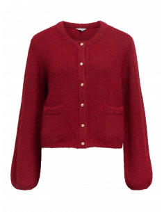 ObjSaggia Knit Cardigan | Red