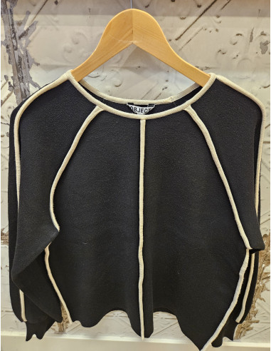 ObjReynard Contrast Pullover | Black