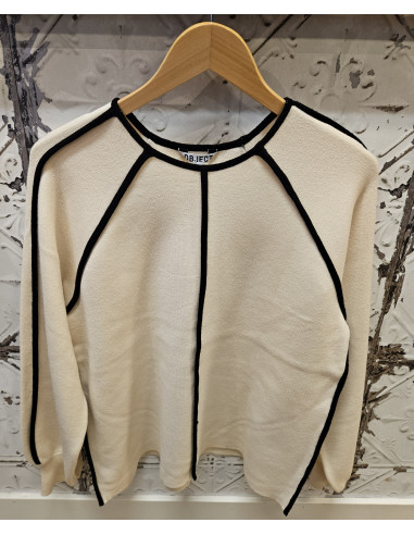ObjReynard Contrast Pullover | Sandshell