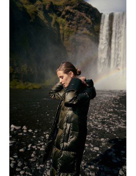 MmNova Metallic Down Jacket | Forest