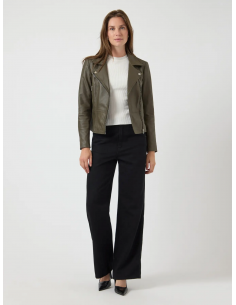 YasSophie Leather Jacket | Olive