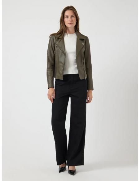 YasSophie Leather Jacket | Olive