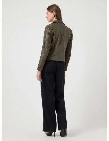 YasSophie Leather Jacket | Olive