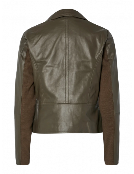 YasSophie Leather Jacket | Olive