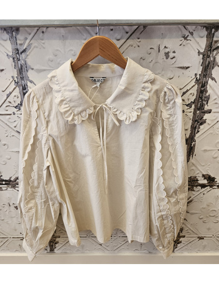 ObjHope V-Neck Top | Sand