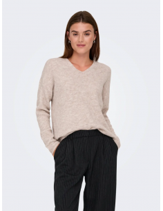 OnlCamilla V-Neck Pullover | Pumice