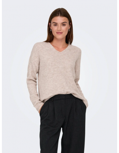 OnlCamilla V-Neck Pullover | Pumice