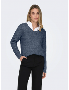 OnlCamilla V-Neck Pullover | Indigo