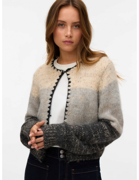 VMJenna O-neck Cardigan | Oatmeal