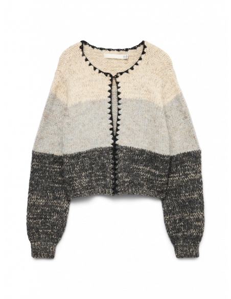 VMJenna O-neck Cardigan | Oatmeal