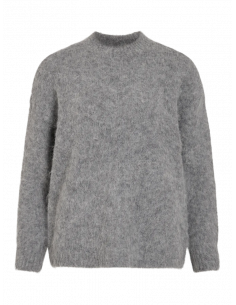VIBennu Funnelneck Knit Top  | Grey