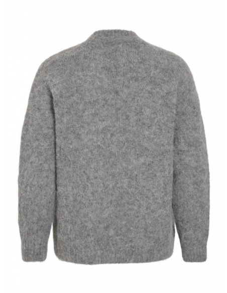 VIBennu Funnelneck Knit Top  | Grey