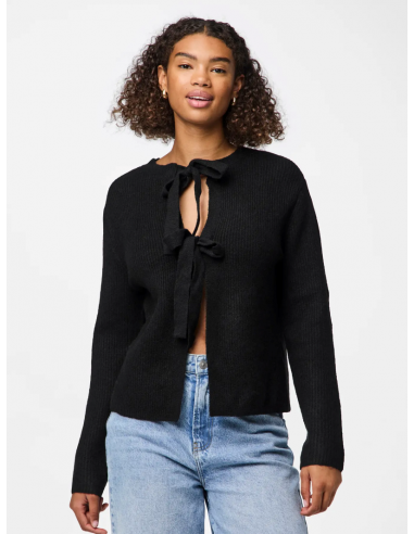 PcSilly Tie Knit | Black