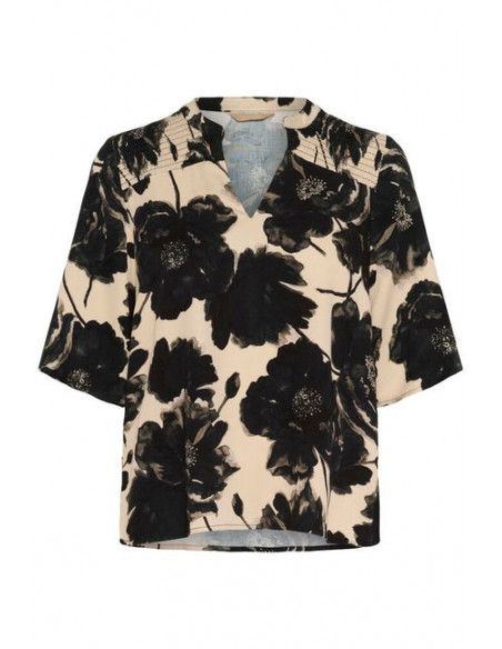 CuRachel Elitha Blouse | Black/Off-White