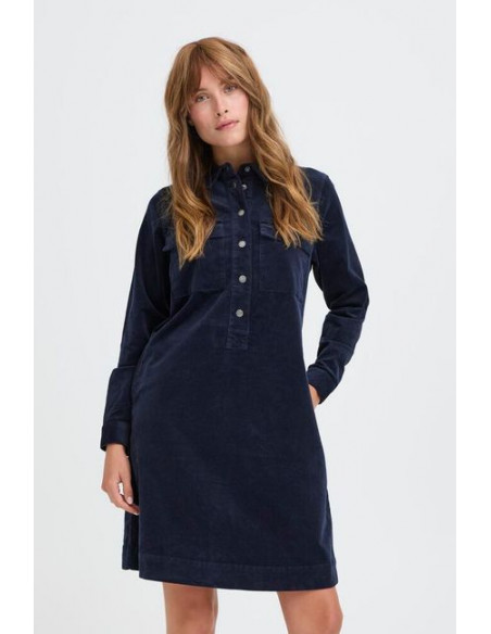 PzSally Placket Dress | Sapphire