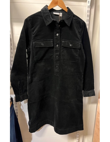 PzSally Placket Dress | Black