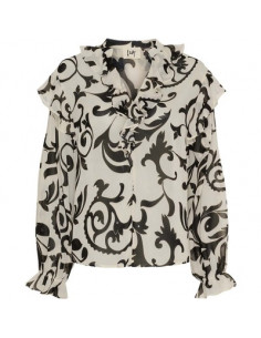 Vibse Flounce Blouse | Black