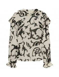 Vibse Flounce Blouse | Black 2