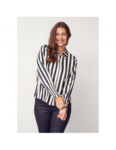 Melba Printed Blouse | Black