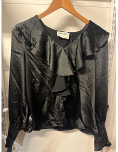 AwBea Frill Blouse | Black