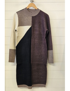 ObjRay Knit Dress | Brown