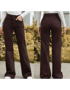 Jeans Wide Leg | Brown 2