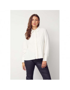 Frida Pleat Shirt | White