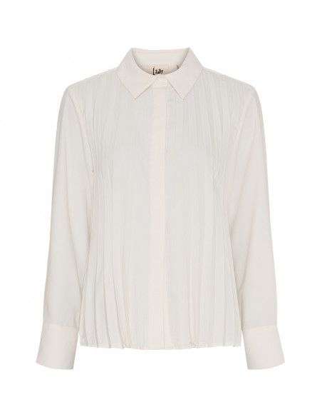 Frida Pleat Shirt | White