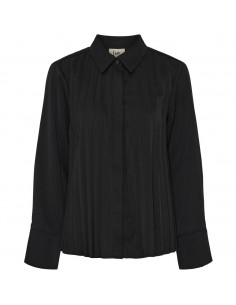 Frida Pleat Shirt | Black