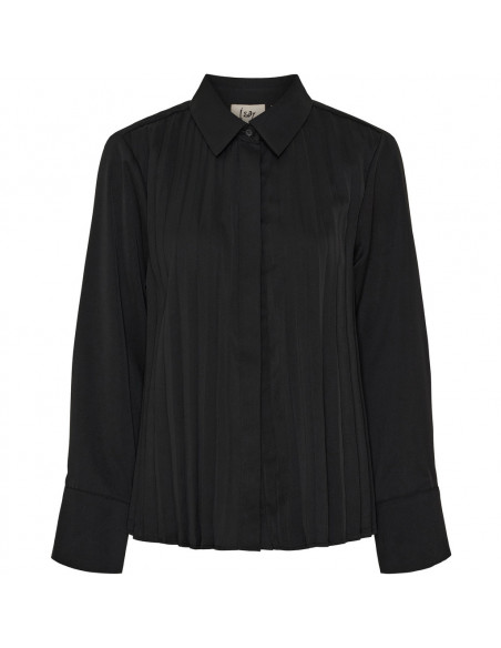 Frida Pleat Shirt | Black