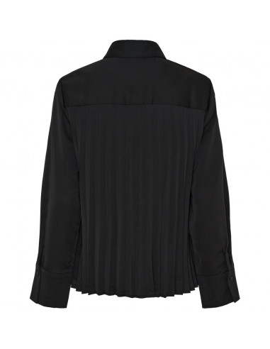 Frida Pleat Shirt | Black