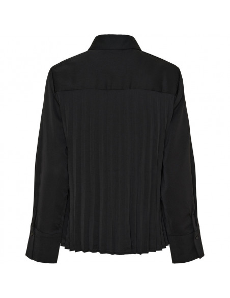 Frida Pleat Shirt | Black